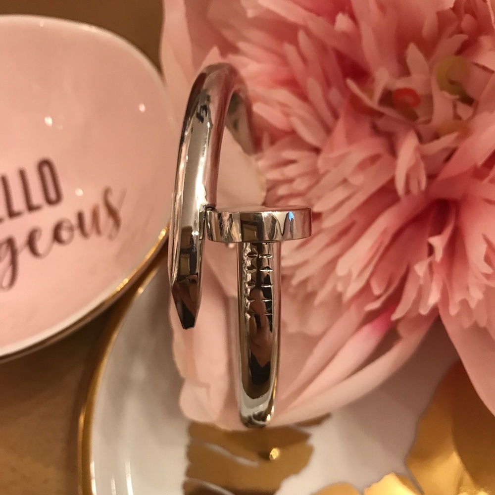 Silver Nail/Spike Bracelet